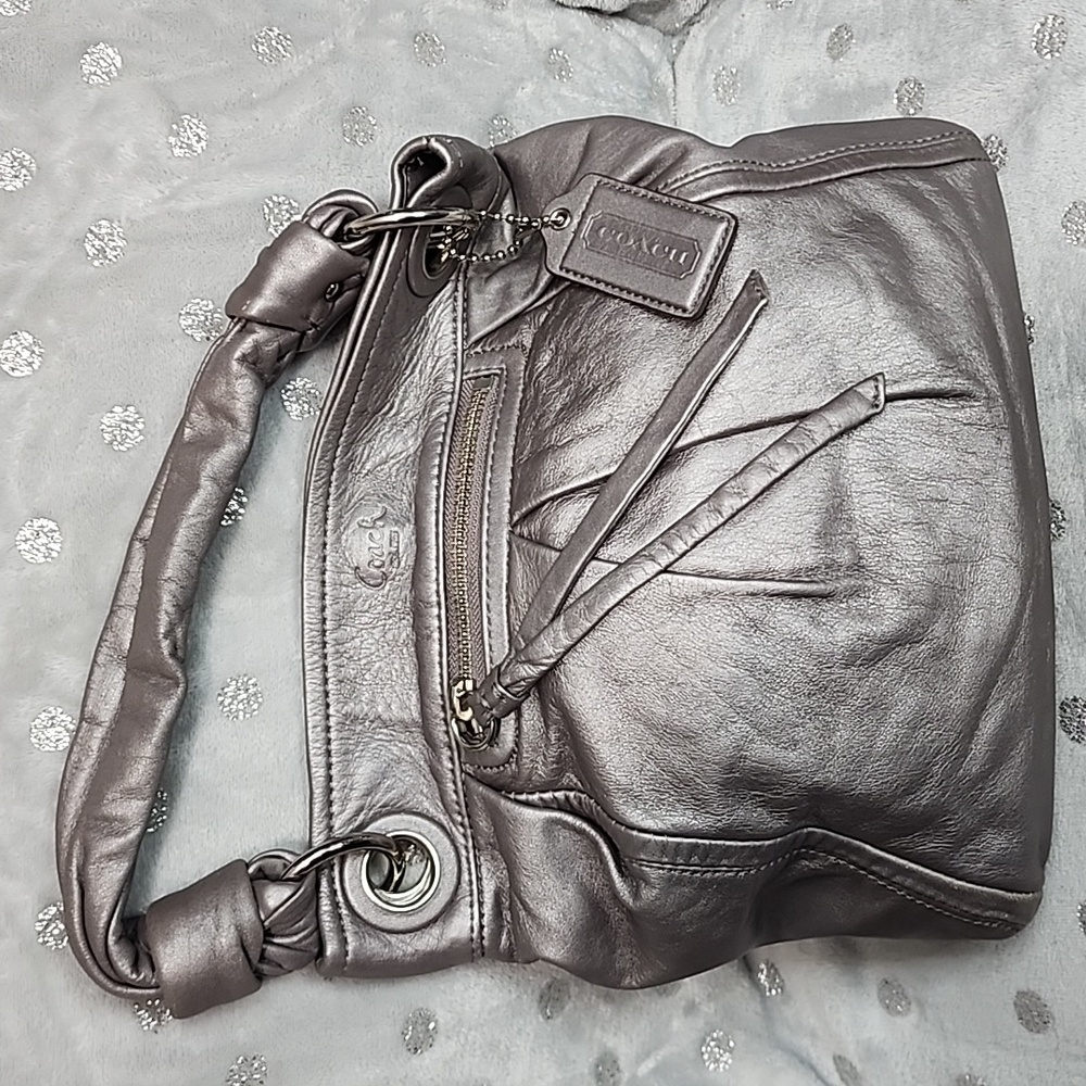 Coach 2010 Parker leather shoulder bag In Pewter Color